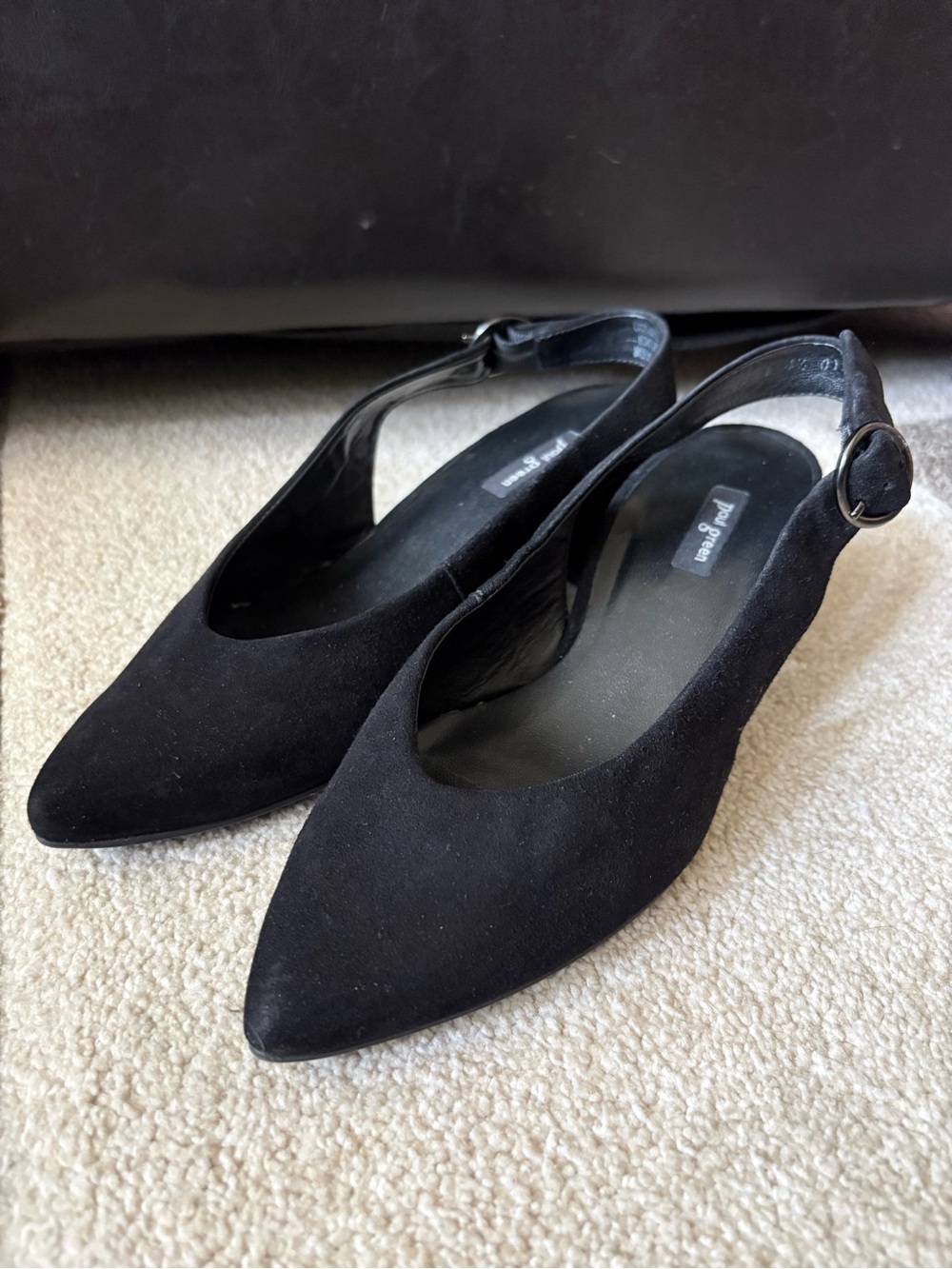 Paul Green Brittany Slingback Pointed Toe Heels Black - 4.5